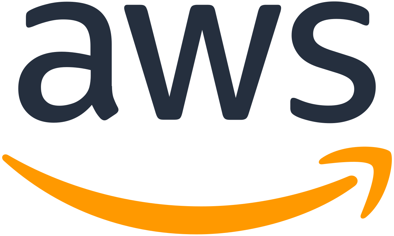 AWS Logo Colour The official Amazon Web Services logo featuring the dark grey lowercase text aws with a bright orange curved arrow pointing from a to s below it.